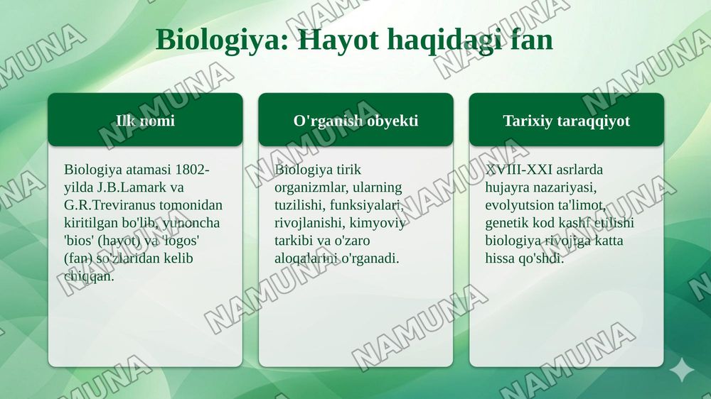 HUJAYRA VA TO‘QIMA DARAJASIDAGI BIOLOGIK
JARAYONLAR VA UNING ZAMONAVIY BIOTEXNOLOGIYADAGI
AHAMIYATI — taqdimot, 4-slayd