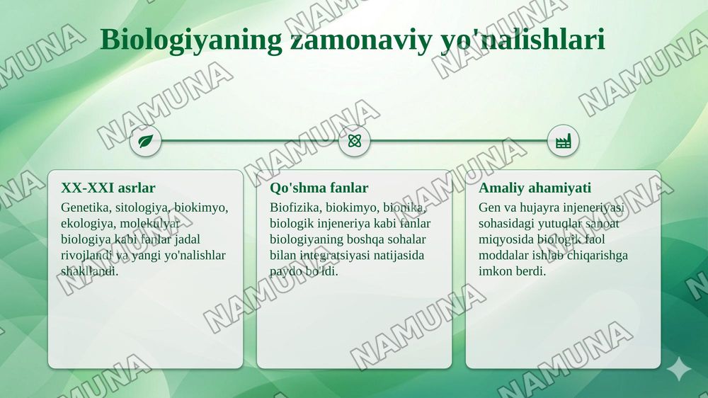 HUJAYRA VA TO‘QIMA DARAJASIDAGI BIOLOGIK
JARAYONLAR VA UNING ZAMONAVIY BIOTEXNOLOGIYADAGI
AHAMIYATI — taqdimot, 5-slayd
