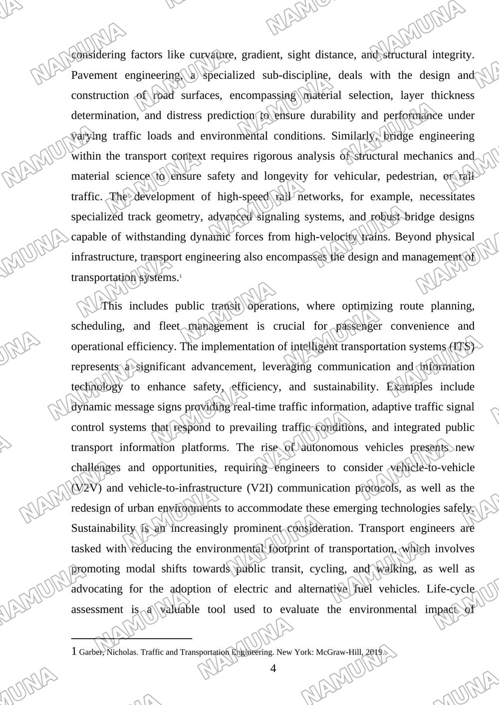 Transport Engineering — referat, 4-varaq