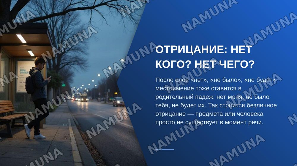 mestoimenie,Roditelniy padej(prinadlejnost,otritsanie) — zamonaviy taqdimot, 4-slayd