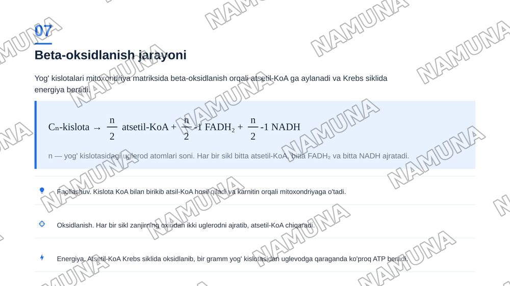 Lipidlar almashinuvi — zamonaviy taqdimot, 8-slayd