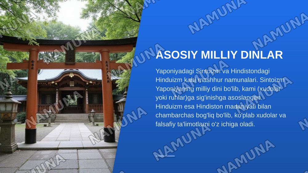 Milliy dinlar — zamonaviy taqdimot, 6-slayd