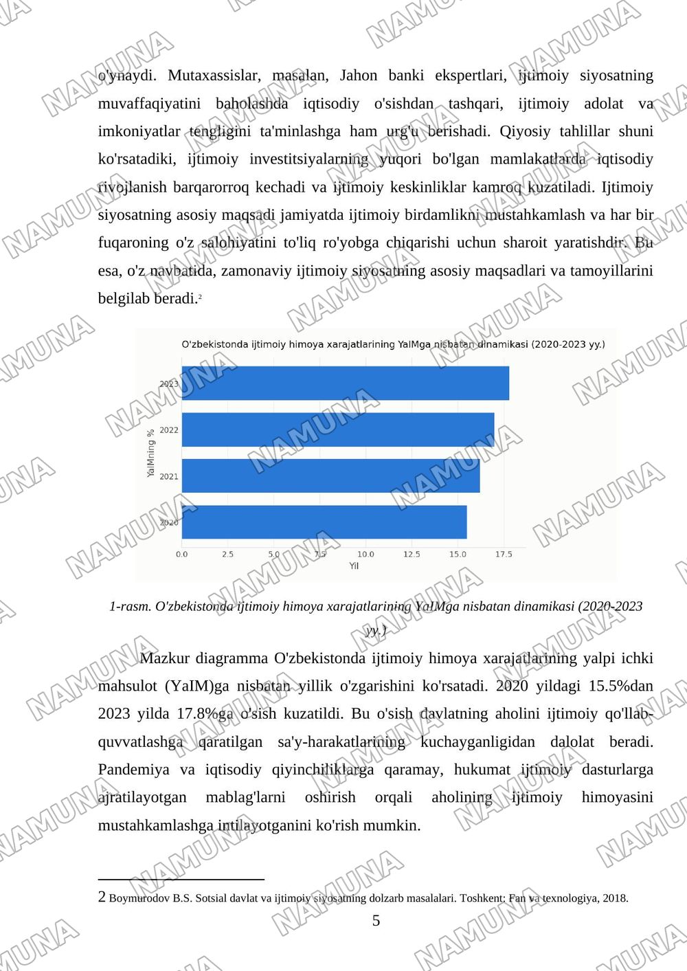 Ijtimoiy siyosat konsepsiyasi: asosiy bosqichlar uni amalga oshirish — mustaqil ish, 5-varaq