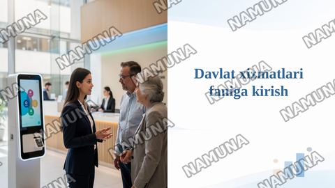 Davlat xizmatlari faniga kirish — taqdimot