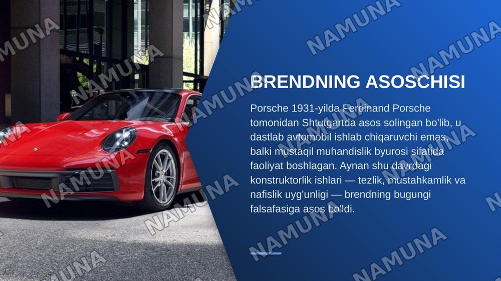 porsche brend — zamonaviy taqdimot, 4-slayd