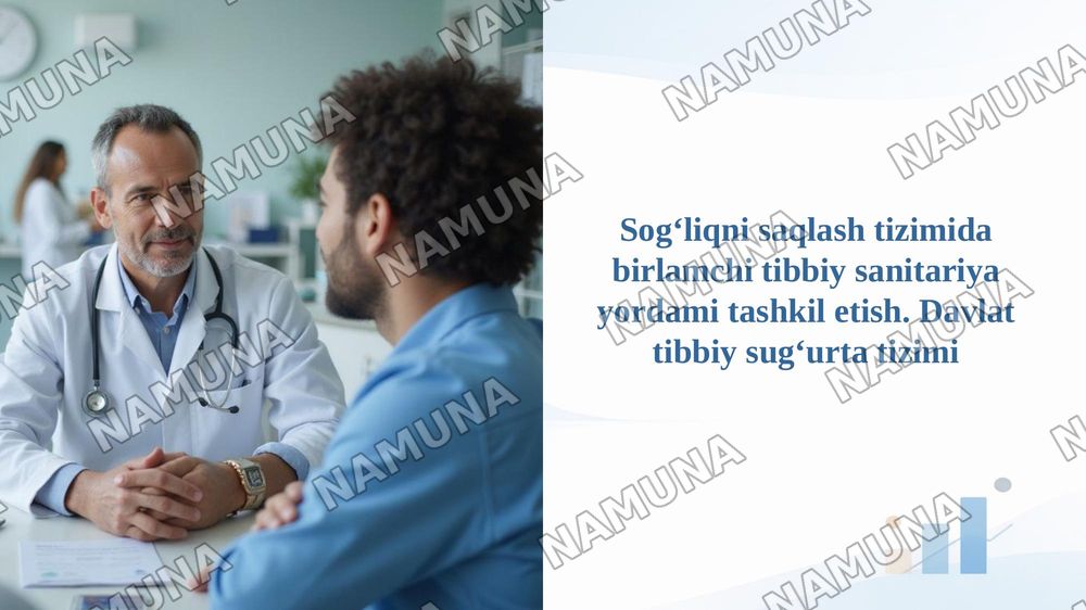 Sogʻliqni saqlash tizimida birlamchi tibbiy sanitariya yordami tashkil etish. Davlat tibbiy sugʻurta tizimi — taqdimot, 1-slayd