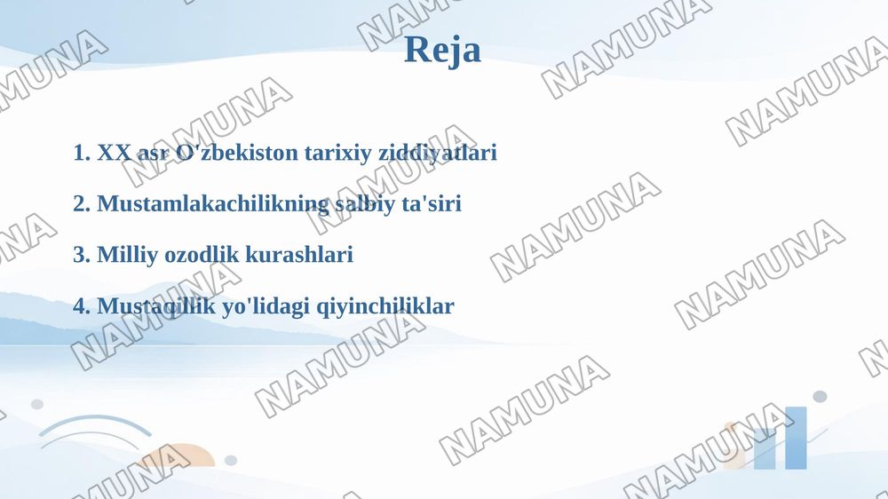 XX asr O‘zbekiston tarixidagi ziddiyatli jarayonlar — taqdimot, 2-slayd