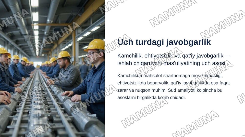 Product liability — zamonaviy taqdimot, 5-slayd