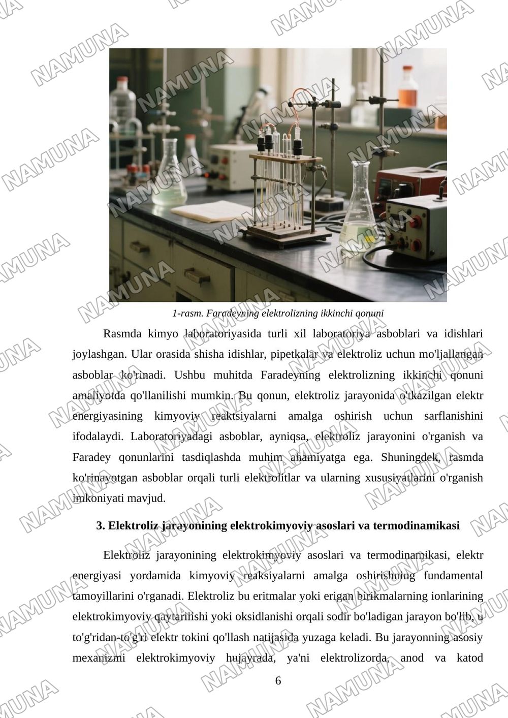 Elektroliz.elektroliz uchun Faradey qonunlari — mustaqil ish, 6-varaq