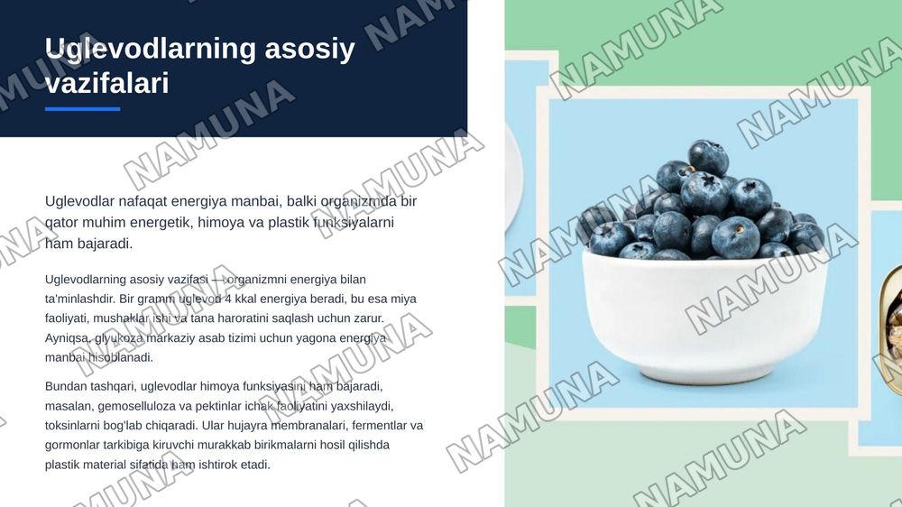 Uglevodlar va ularning ovqatlanishdagi gigiyenik ahamiyati — zamonaviy taqdimot, 8-slayd