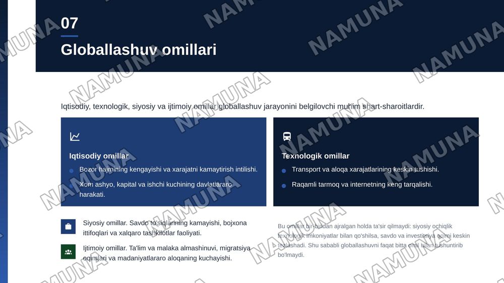Jahon iqtisodiyotini globallashuv itning harakatlantiruvchi kuchlari belgilari va shakllari. Jahon iqtisodiyotini globallashuv omillari va rivojlanishi — zamonaviy taqdimot, 8-slayd