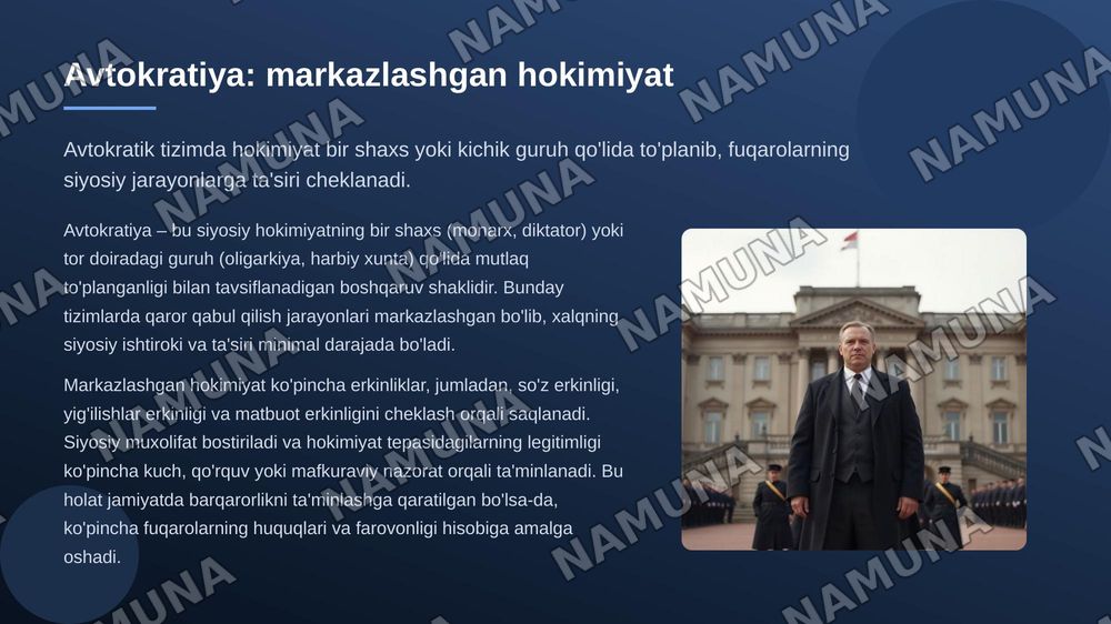 Siyosiy tizimlarning qiyoslanishi — zamonaviy taqdimot, 7-slayd