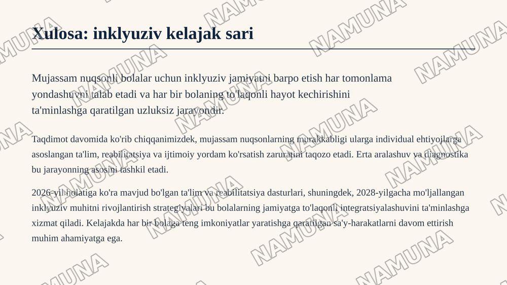 Mujassam nuqsonli bolalar. — zamonaviy taqdimot, 7-slayd