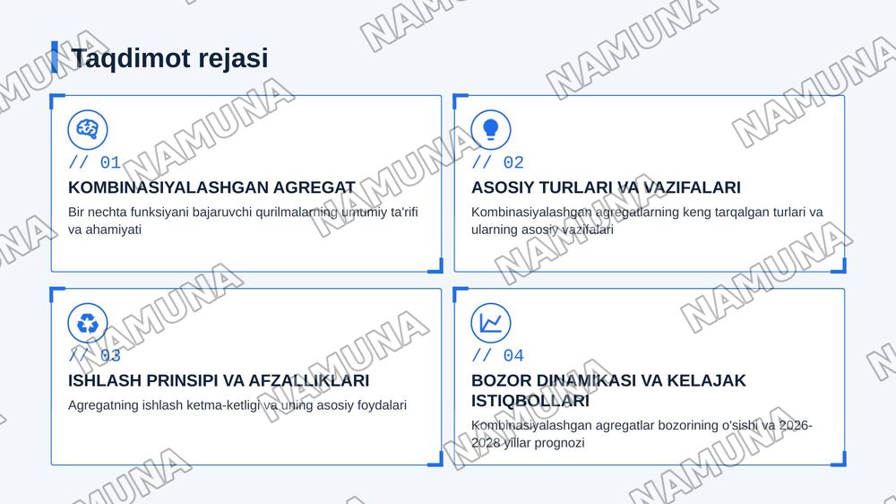 Kombinasiyalashgan Agregat — zamonaviy taqdimot, 2-slayd