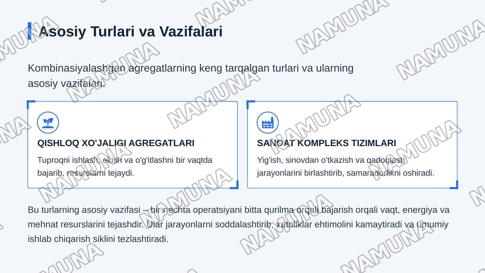 Kombinasiyalashgan Agregat — zamonaviy taqdimot, 4-slayd