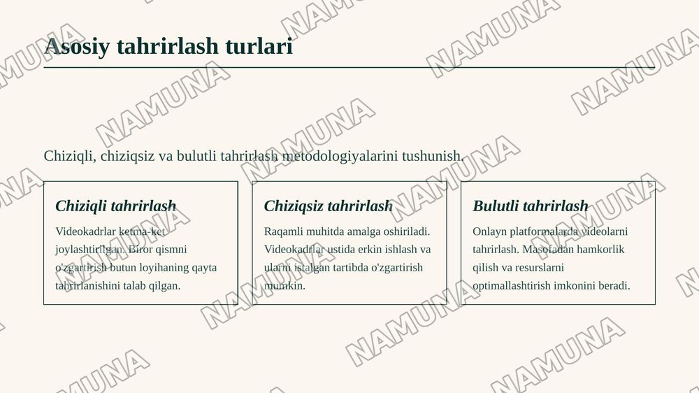 Videoni tahrirlash dasturi — zamonaviy taqdimot, 4-slayd