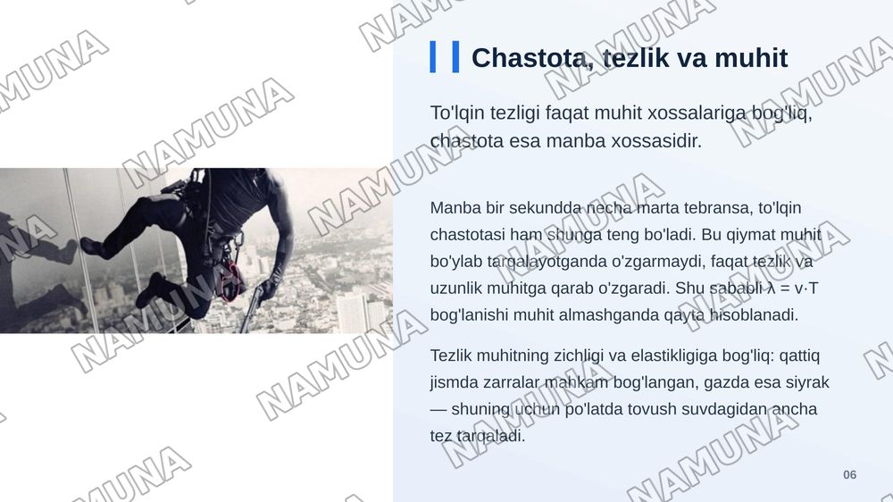 Mexanik tolqinlar — zamonaviy taqdimot, 7-slayd