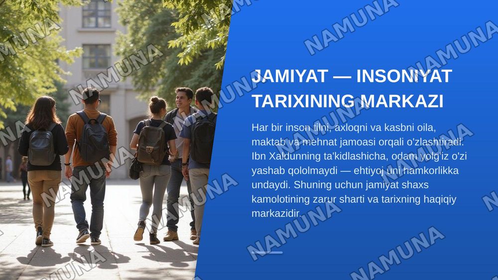 Jamiyat falsafasi — zamonaviy taqdimot, 3-slayd