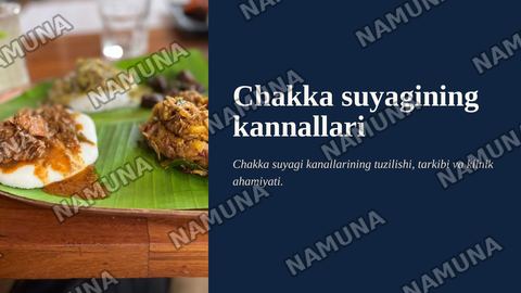 Chakka suyaklarining kannalari — zamonaviy taqdimot