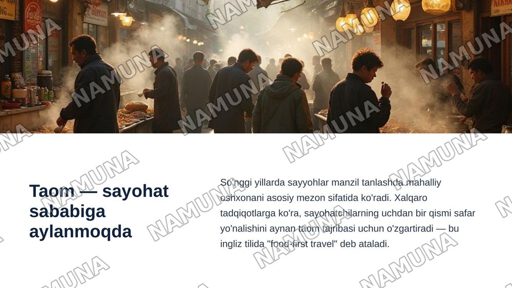 Gastranomik turizm — zamonaviy taqdimot, 3-slayd