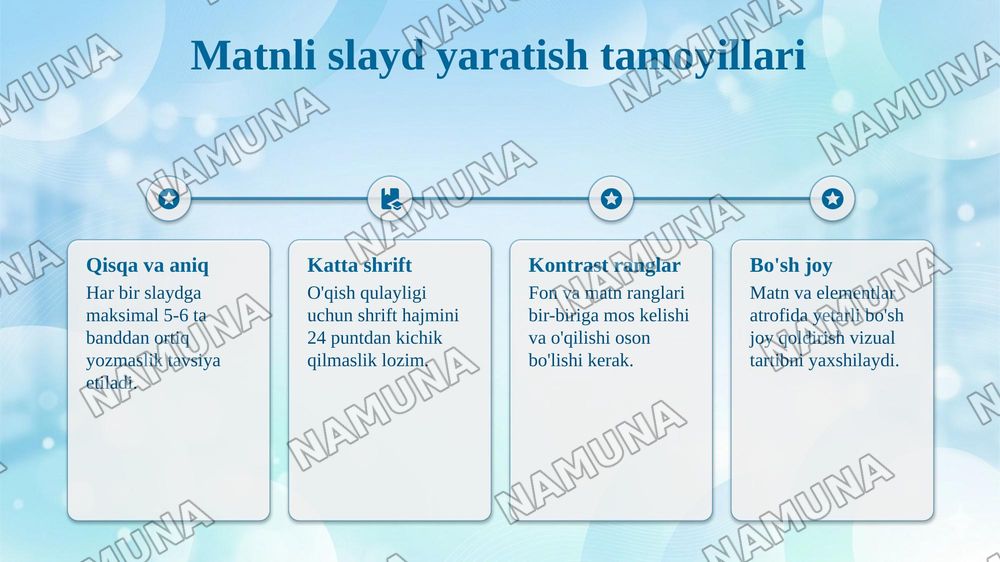 Matnli slayd va titr yaratish — taqdimot, 5-slayd