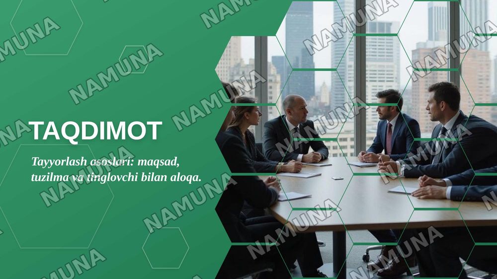 Taqdimot — zamonaviy taqdimot, 1-slayd