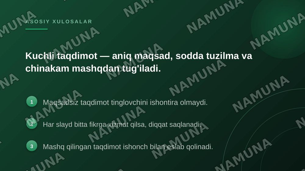 Taqdimot — zamonaviy taqdimot, 7-slayd