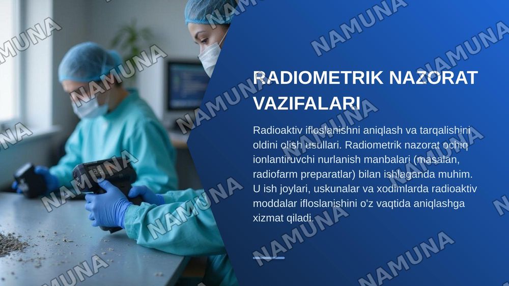 DPM larda ionlantiruvchi nurlanish manbalaridan foydalanganda dozimetrik va radiometrik nazorat ôtkazishning asoslari DPM larda ionlantiruvchi nurlanish manbalaridan foydalanganda xodimlar va patsiyentlarni himoyalash .Himoya prinsiplari . — zamonaviy taqdimot, 5-slayd