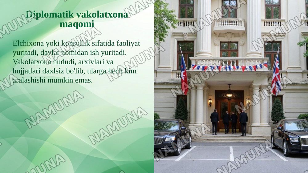 Diplomatik aloqalar to‘g‘risidagi Vena konvensiyasi — taqdimot, 6-slayd