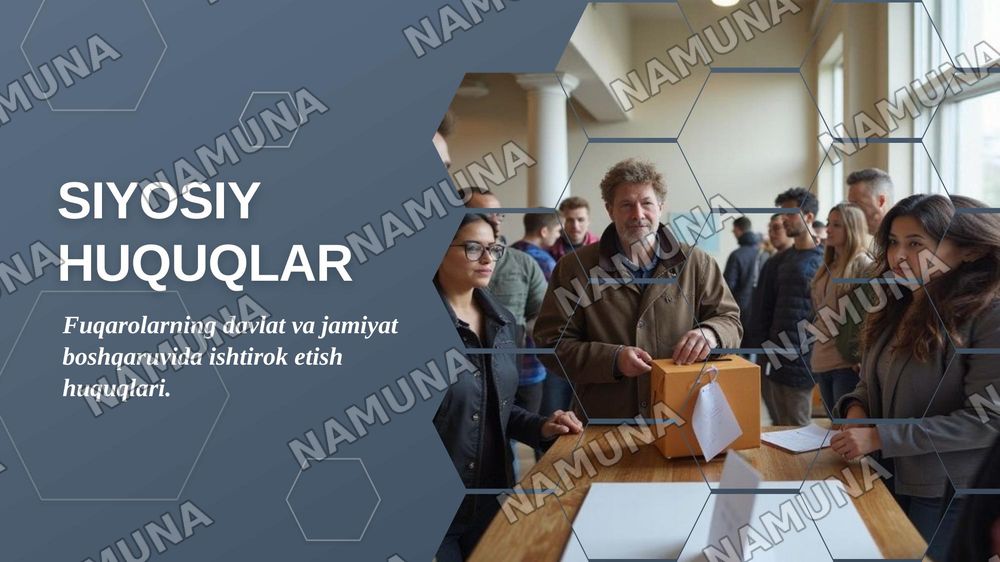 Siyosiy huquqlar — zamonaviy taqdimot, 1-slayd