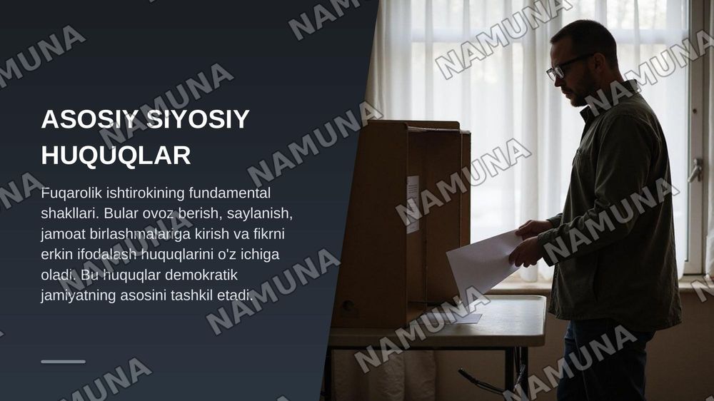 Siyosiy huquqlar — zamonaviy taqdimot, 4-slayd