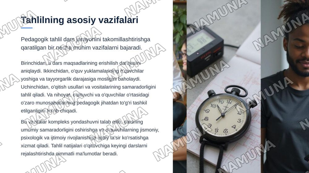 Jismoniy tarbiya darslarida pedogogik tahlil o‘tkazish uslubiyati. 
Jismoniy tarbiya darslarida pulsometriya va xronometraj o‘tkazish uslubiyati. — zamonaviy taqdimot, 5-slayd