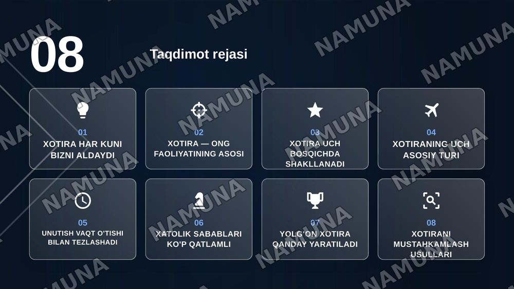 Xotira jarayonlari va ulardagi xatoliklarning psixologik
tahlili — zamonaviy taqdimot, 2-slayd