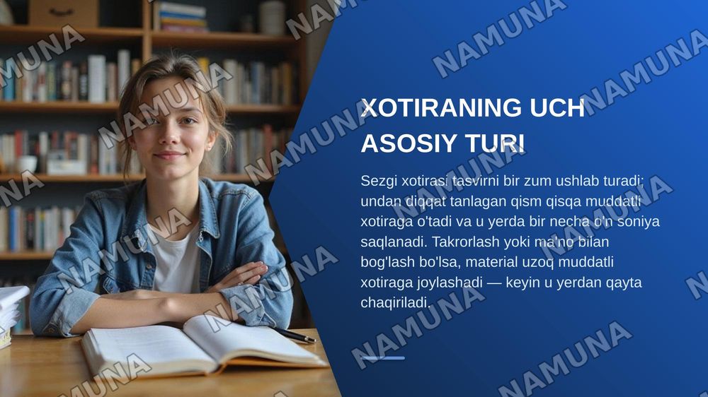 Xotira jarayonlari va ulardagi xatoliklarning psixologik
tahlili — zamonaviy taqdimot, 6-slayd