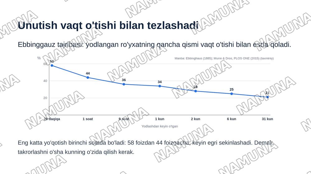 Xotira jarayonlari va ulardagi xatoliklarning psixologik
tahlili — zamonaviy taqdimot, 8-slayd