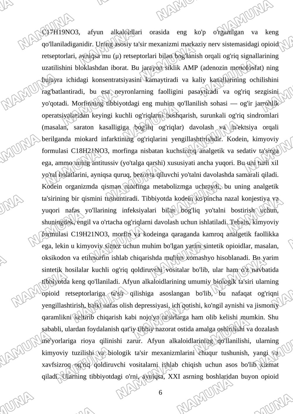 alkoloidlar izoxinolin hosilalari afyun alkoloidlariva xininalkoloidlari ularning biologek ta'siri va harakat mexanezmi tibbiyotda qullanilishi har birini formulalari bilan yoritilgan ko'k qora rangla — mustaqil ish, 6-varaq