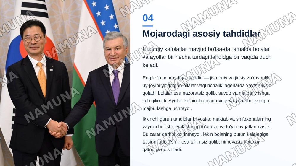 Qurolli mojarolarda bolalar, o'smirlar va ayollarni himoya qilish — zamonaviy taqdimot, 5-slayd