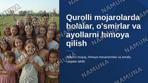 Qurolli mojarolarda bolalar, o'smirlar va ayollarni himoya qilish — zamonaviy taqdimot