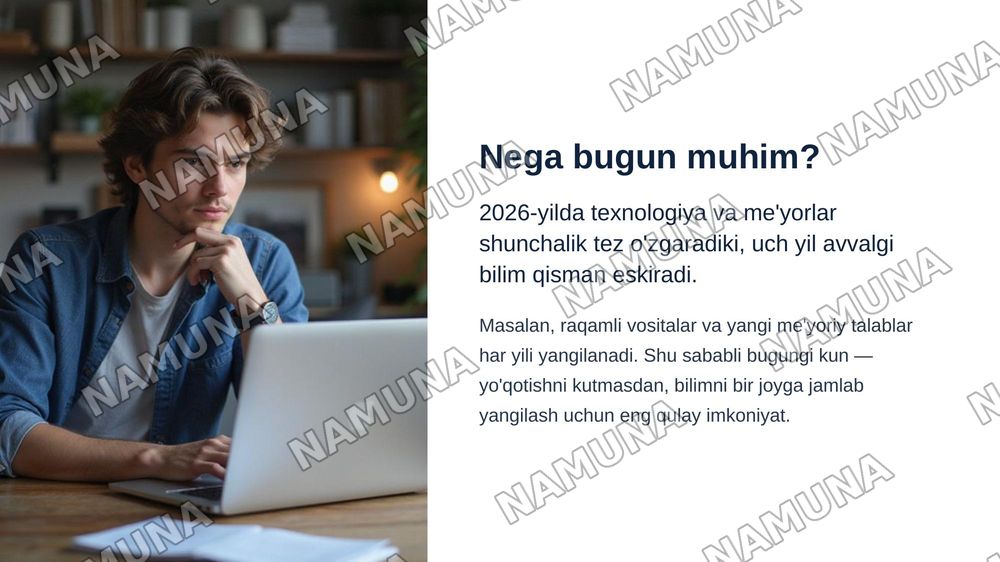 Kasbiy rivojlanish kuni — zamonaviy taqdimot, 3-slayd