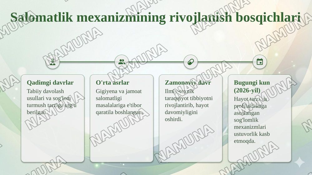 Hayot tarzi va salomatlik mexanizmi — taqdimot, 5-slayd