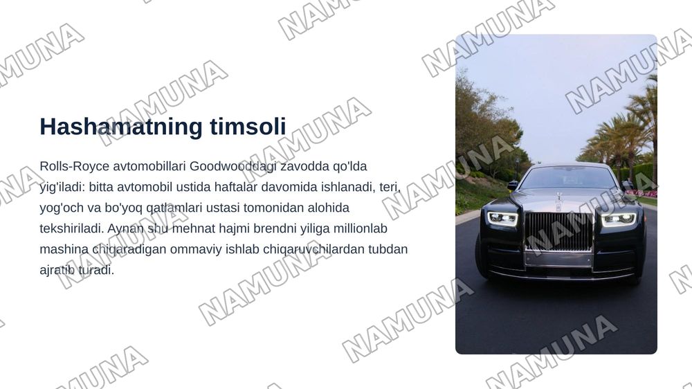 Rolls Royce — zamonaviy taqdimot, 3-slayd