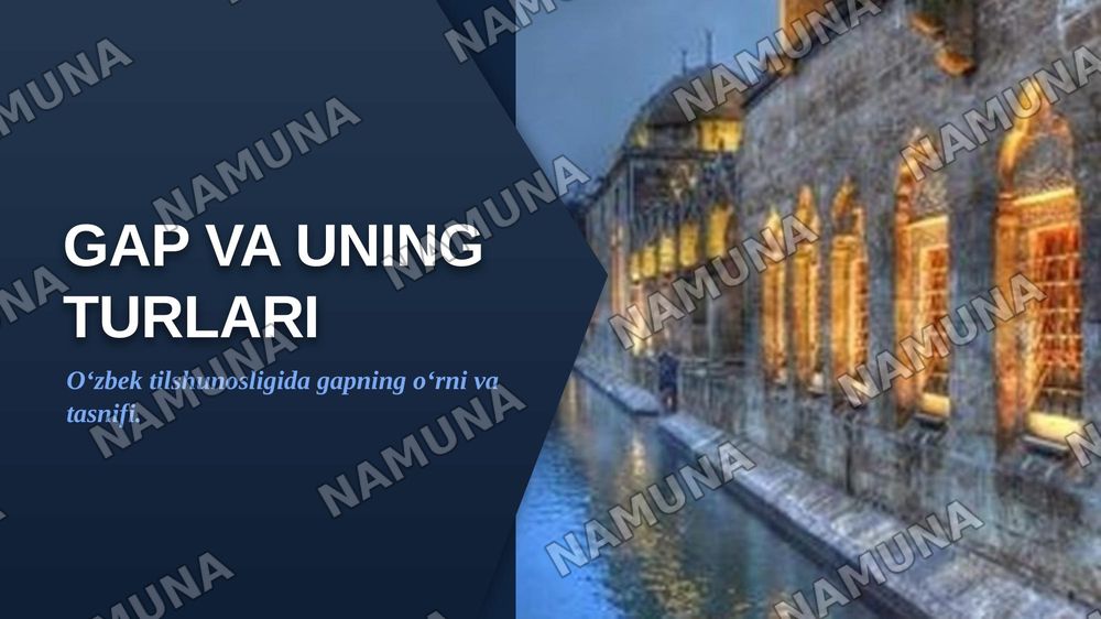 Gap va uning turlari — zamonaviy taqdimot, 1-slayd