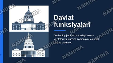 Davlat funksiyalari — zamonaviy taqdimot