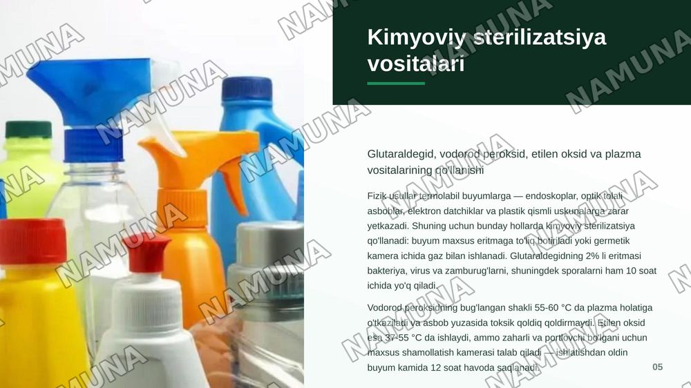 Tibbiyotda zamonaviy sterilizatsiya usullari. Srelizatsiya dezinfeksiya usullariga bakteriologik baxo berish .
​Kimyoterapevtik preparatlar va antibiotiklarga bakteriyalarning chidamli shtammlarining shakllanish mehanizmlari — zamonaviy taqdimot, 6-slayd