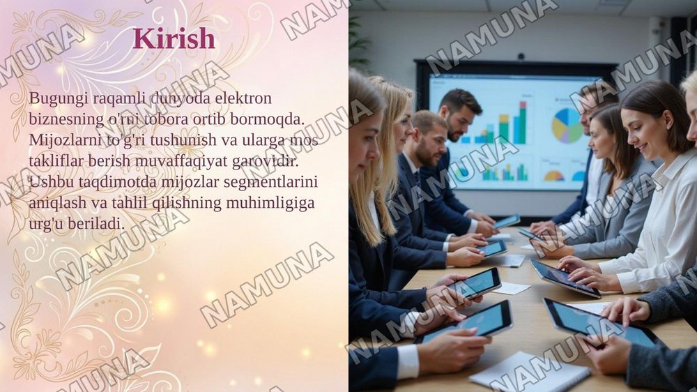Elektron biznesda mijozlar segmentlarini aniqlash va ularni tahlil qilish. — taqdimot, 3-slayd