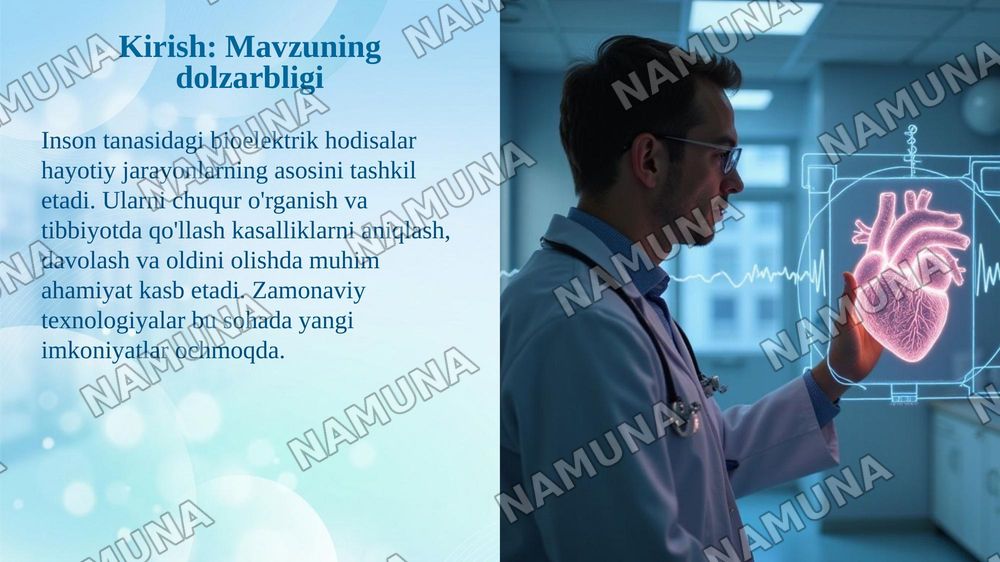 Bioelektrik hodisalar va ularning tibbiyotdagi qo'llanilishi. — taqdimot, 3-slayd