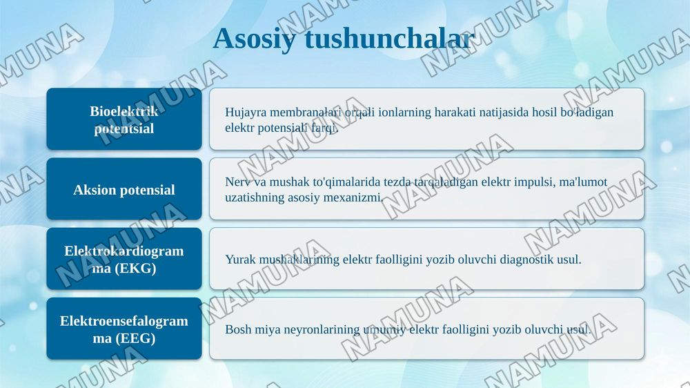 Bioelektrik hodisalar va ularning tibbiyotdagi qo'llanilishi. — taqdimot, 4-slayd