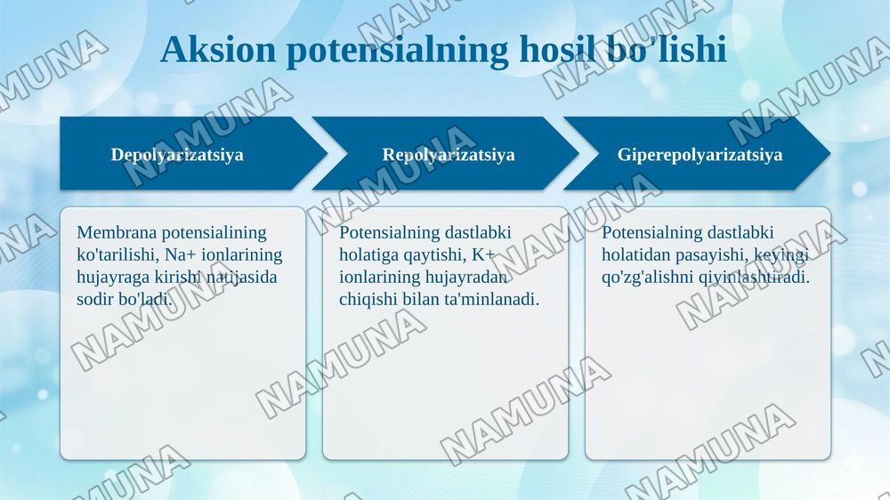 Bioelektrik hodisalar va ularning tibbiyotdagi qo'llanilishi. — taqdimot, 6-slayd