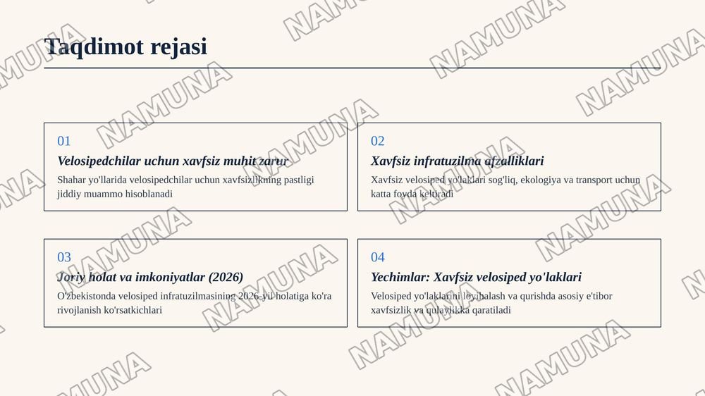 Velosiped uchun ham xavfsiz joy kerak — zamonaviy taqdimot, 2-slayd