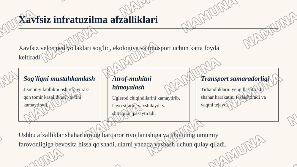 Velosiped uchun ham xavfsiz joy kerak — zamonaviy taqdimot, 4-slayd
